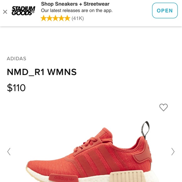 Red Adidas Women's NMD R1 Runner Nomad Trace - Picture 2 of 11